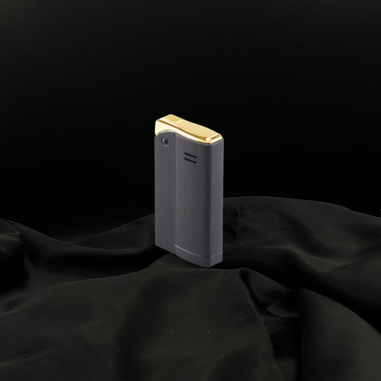 Metallfeuerzeug Elegant Schwarz Gold