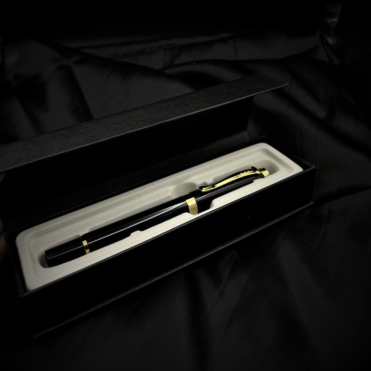 Kugelschreiber Schwarz/Gold Hochwertig mit Geschenkbox