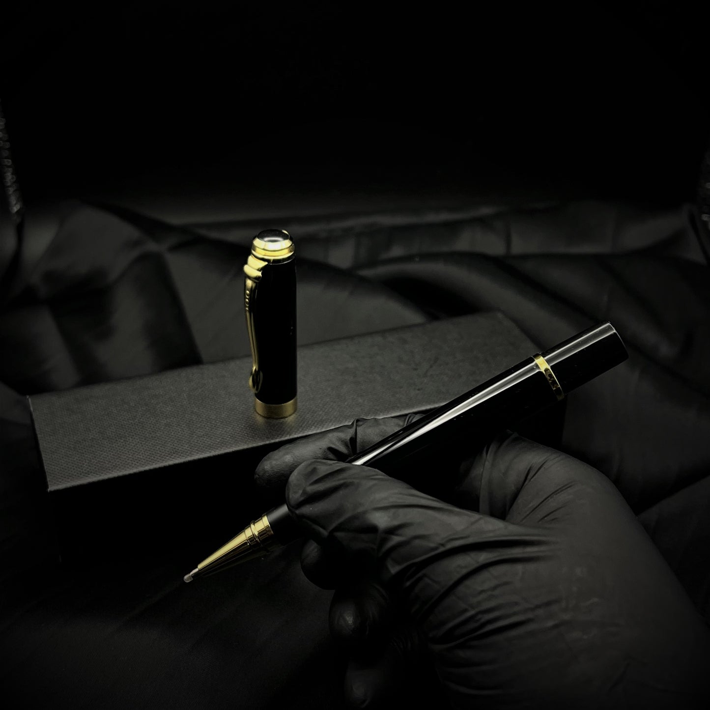 Kugelschreiber Schwarz/Gold Hochwertig mit Geschenkbox