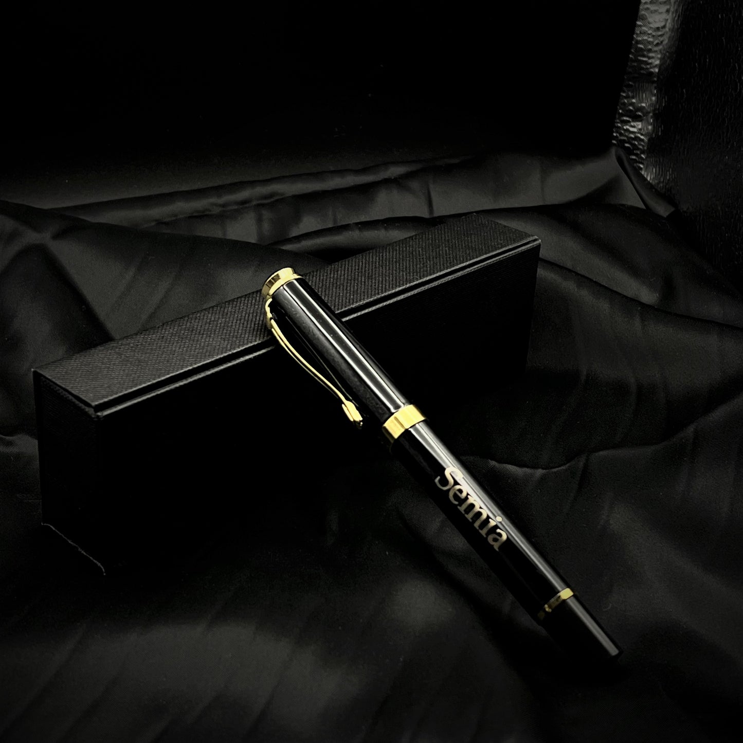 Kugelschreiber Schwarz/Gold Hochwertig mit Geschenkbox