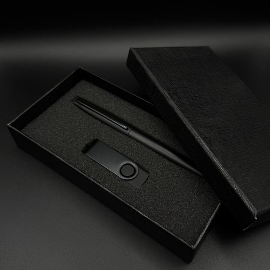 Kugelschreiber & USB-Stick Set 16GB mit Gravur - Personalisierbar