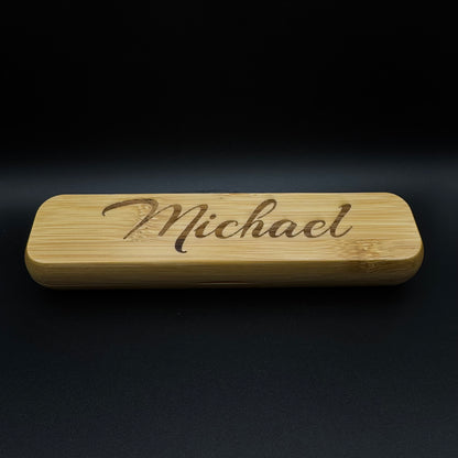 Kugelschreiber aus Bambus mit Gravur in Geschenkbox - Personalisierbar
